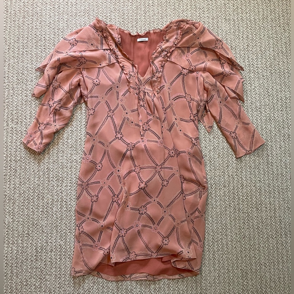 Cacharel 100% Silk Floral Print Dress Size 42/10